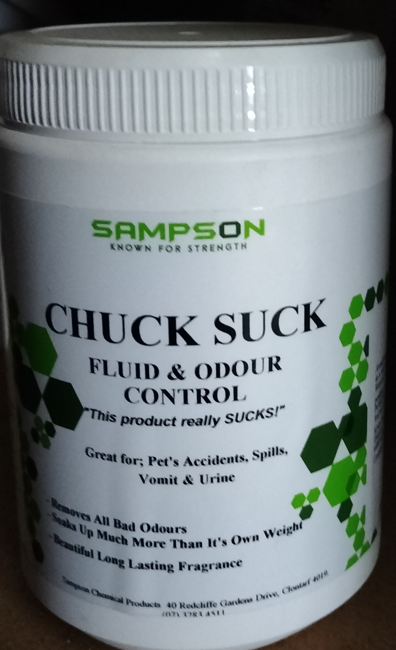 Sampson ChuckSuck Vomit/Odour Control for1Lt - 350gm